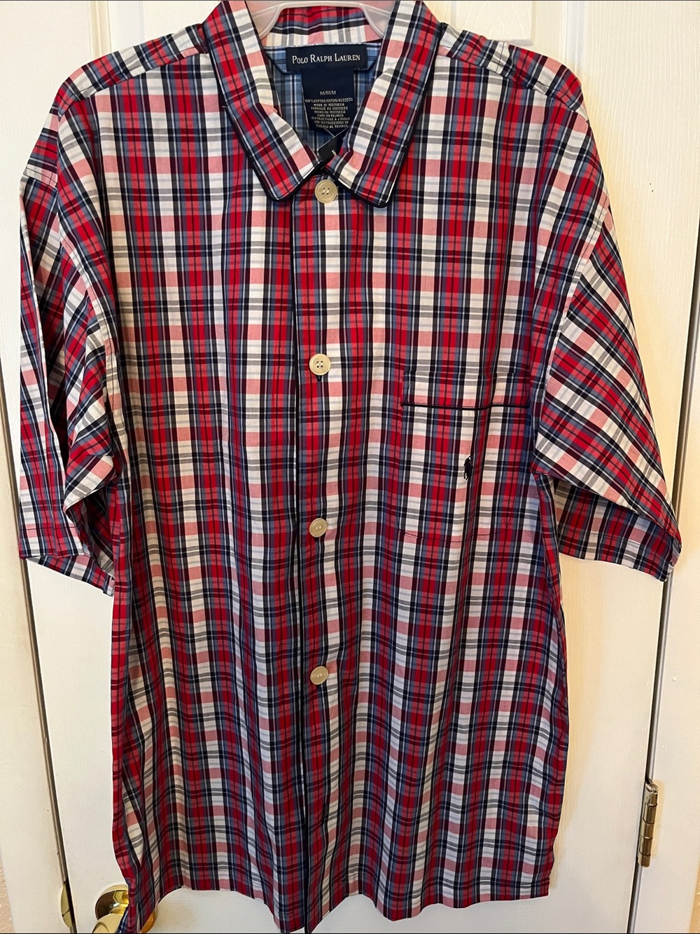 Shirt mens new size M  cotton Polo by Ralph Lauren button down short sleeve